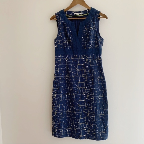 Boden Geometric Print Sheath Dress - Picture 1 of 8
